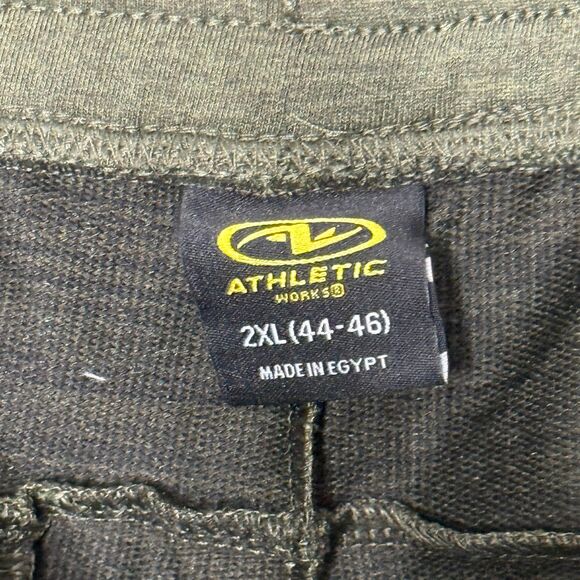 Athletic Works Mens Knit Jogger 2XL Olive Green Heather Soft Training Gym Hiking - Picture 5 of 10